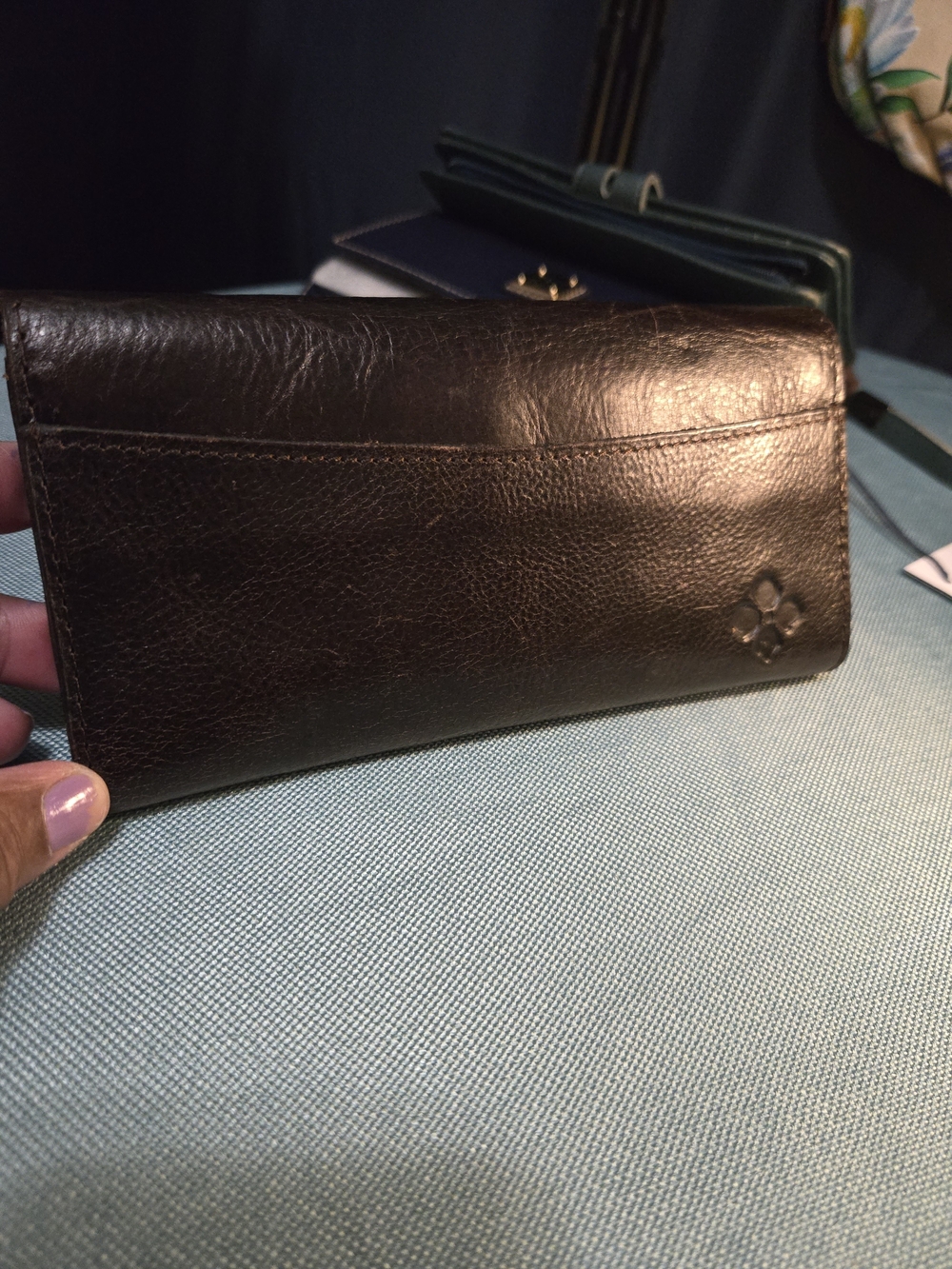 Like New, Lucious Dark Chocolate Patricia Nash Leather Continental Wallet - Picture 4 of 7